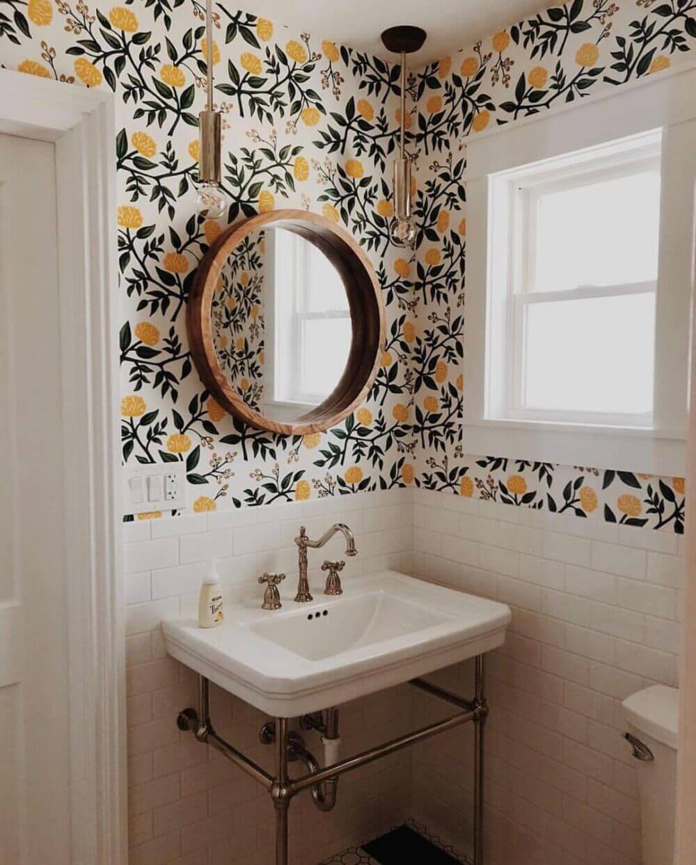 Elegant Bathroom Wall Decor Floral Bathroom Wall