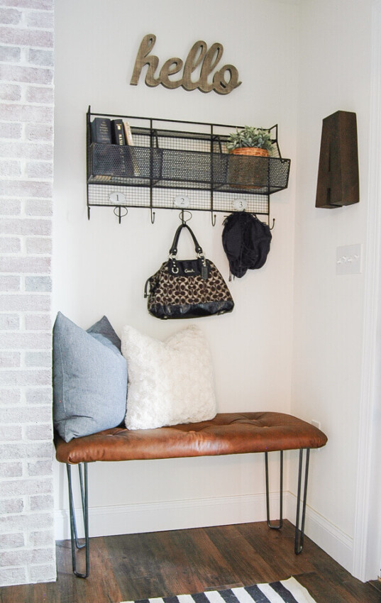 Entryway Bench Ideas Pinterest Entryway Bench with Leather