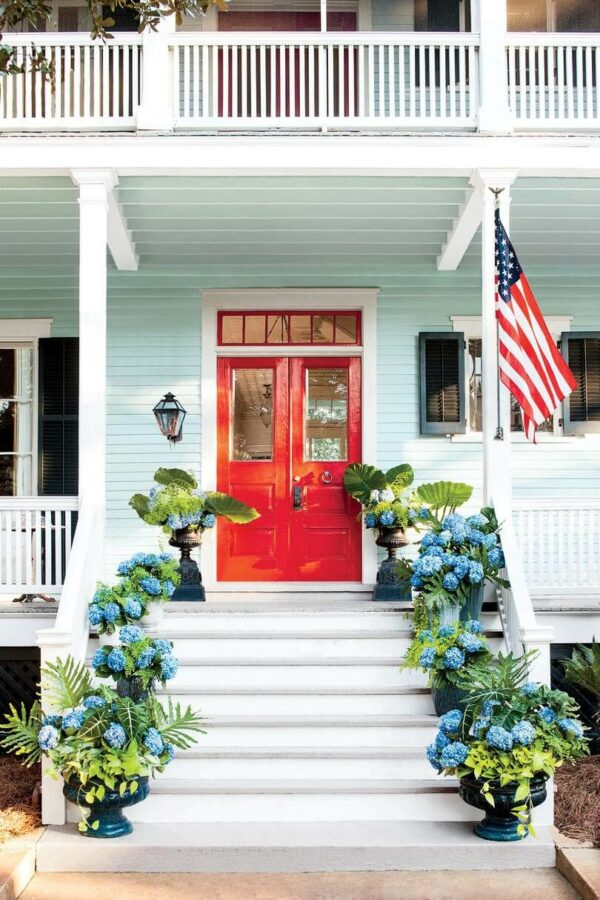 Front Porch Curb Appeal Ideas Alluring Red