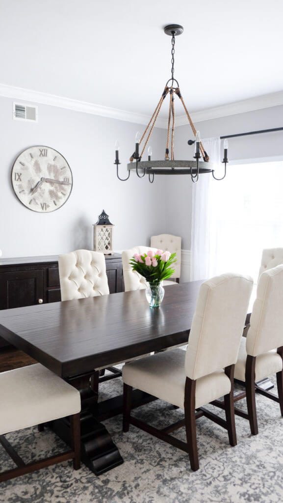 Gray Dining Room Ideas Gray and White Dining Room 2