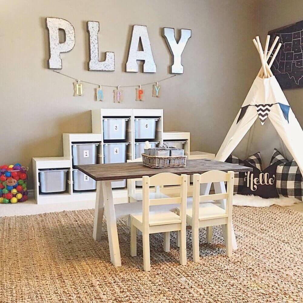 Kid Playroom Ideas Clean and Simple