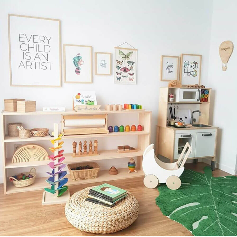 Kid Playroom Storage A Montessori Play Area