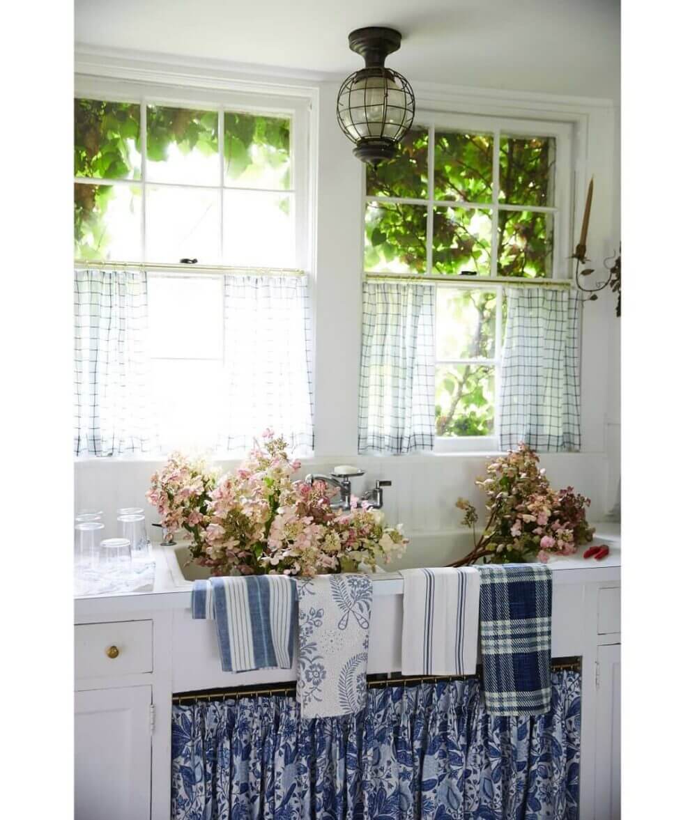 Kitchen Curtain Ideas Above Sink Double Basins