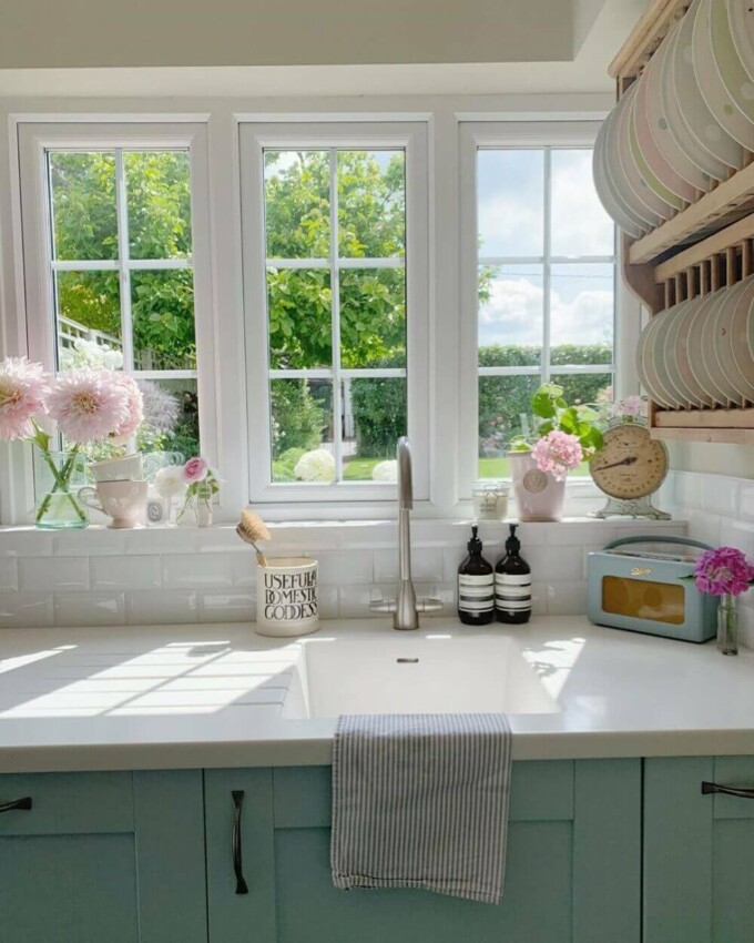 Kitchen Sink Ideas with Window Simple Farmhouse