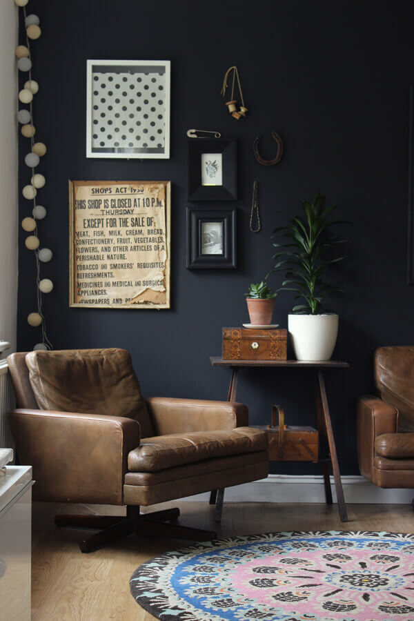 Living Room Ideas Black Leather Sofa Rustic Warm