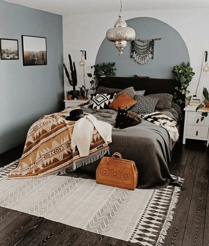 Modern Bedroom Carpet Ideas Go Freestyle with Boho