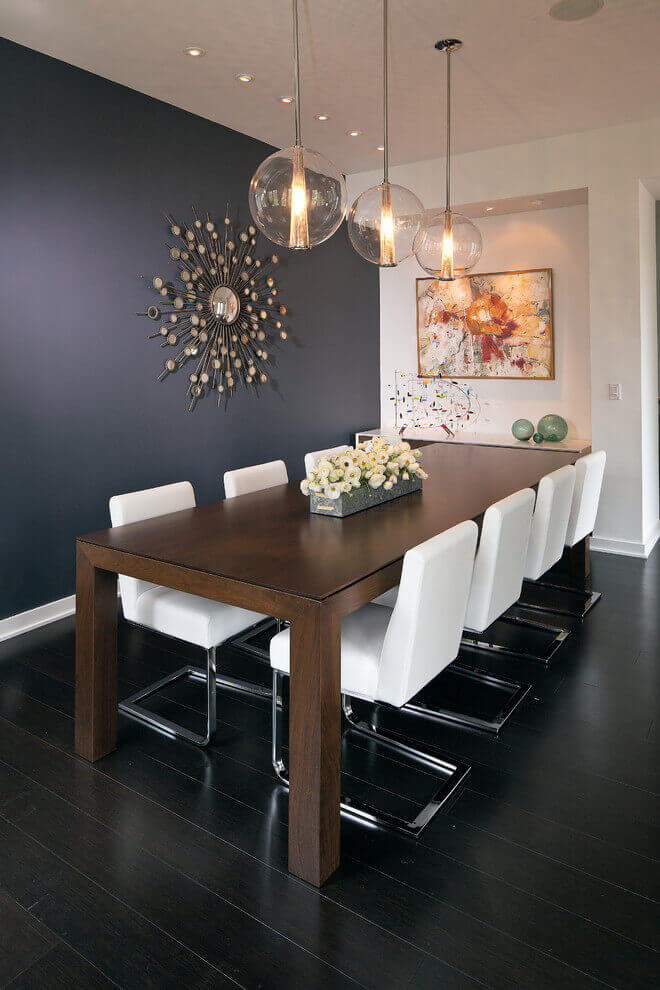 Modern Grey Dining Room Ideas Blue Grey Wall In Dining Room