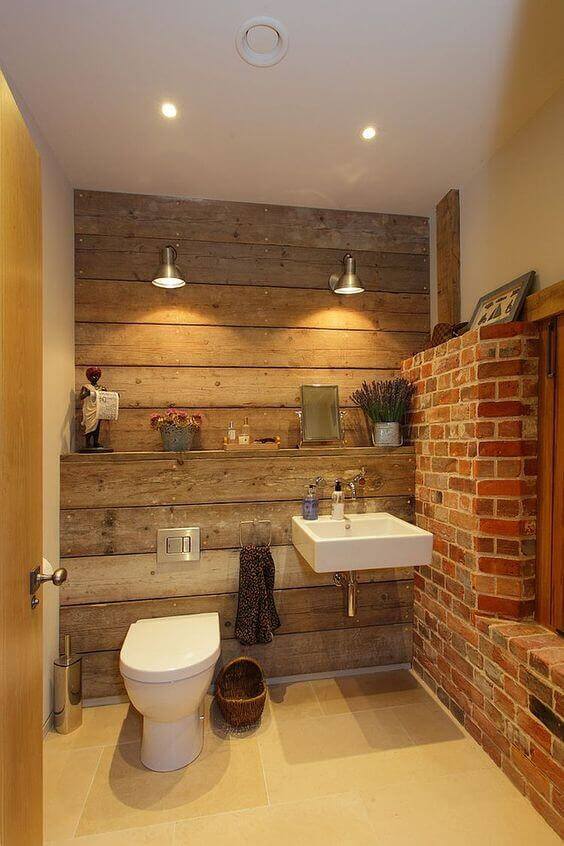Pictures for Bathroom Wall Decor Wood and Brick