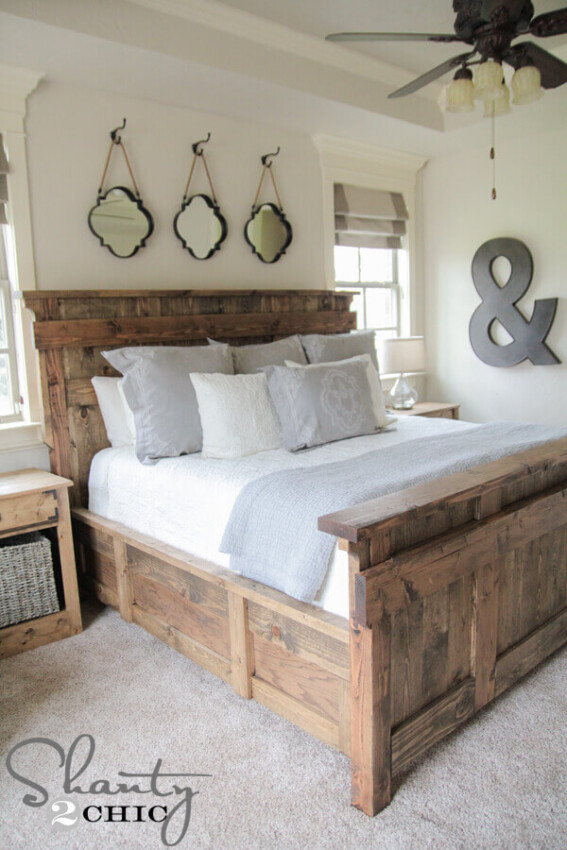 Rustic Bedroom Ideas and Furniture Hang Some Mirrors