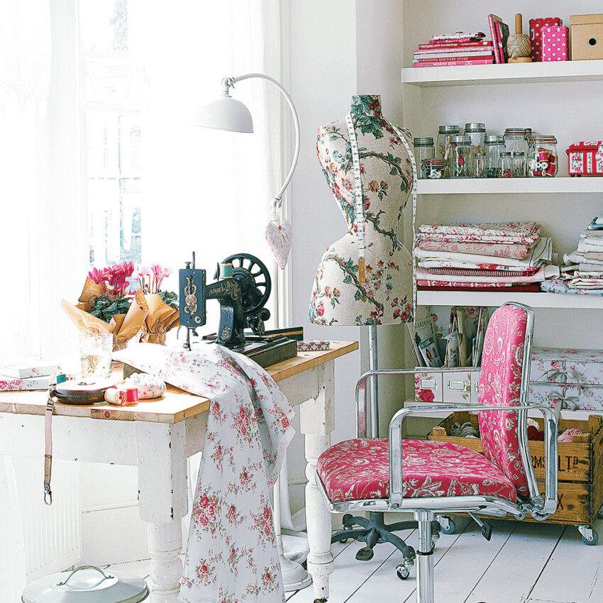 Sewing Room Design Ideas Roomy and Airy