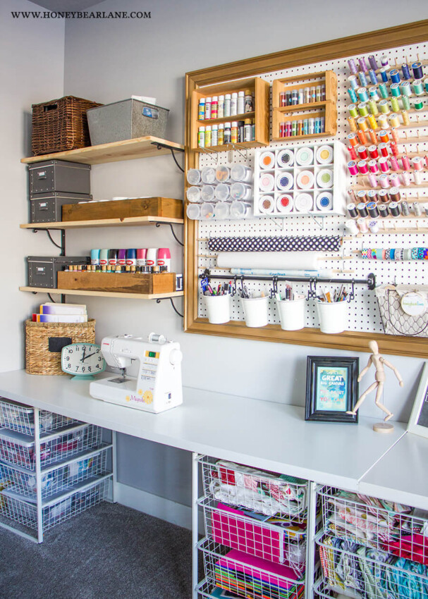 Sewing Room Pegboard Ideas Sewing Craft Room