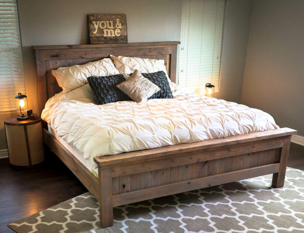 Small Rustic Bedroom Ideas Simple Farmhouse Bed