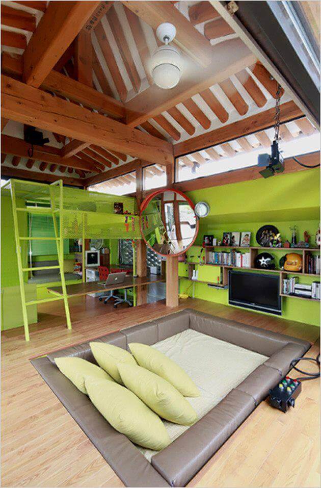 Sunken Living Room Railing Ideas Small Space
