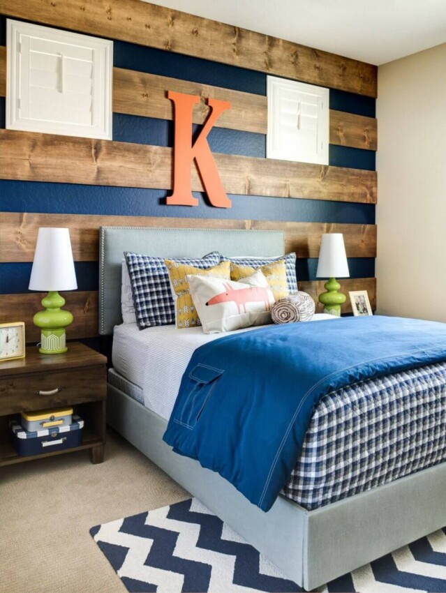 Teen Boy Bedroom Ideas with Accent Wall Focus on the Wall