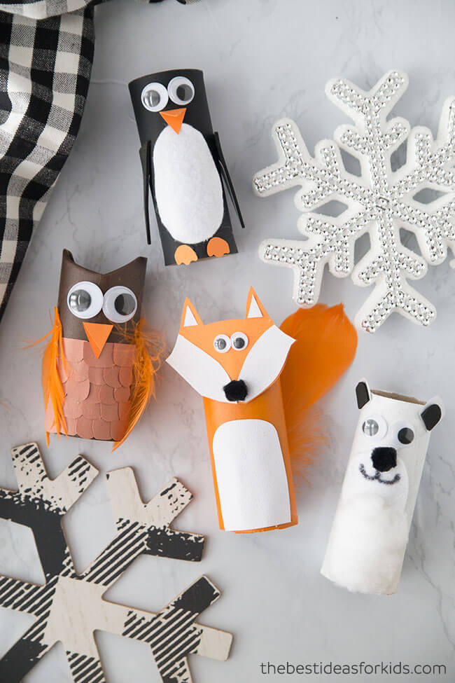 Toilet Paper Roll Crafts Animals Winter Toilet Paper Roll Animals