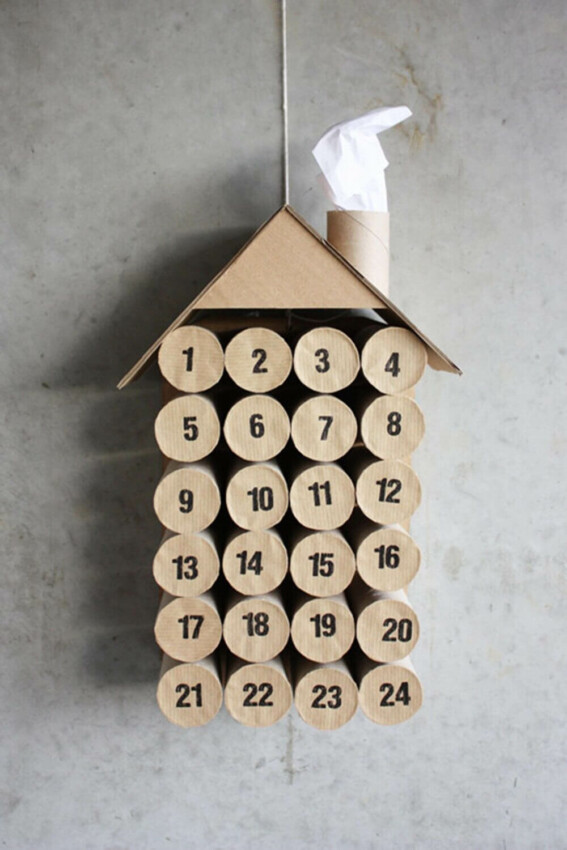 Toilet Paper Roll Crafts for Christmas Advent Calendar