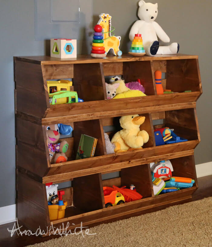 Toy Storage Ideas DIY Wood Bulk Bins 2