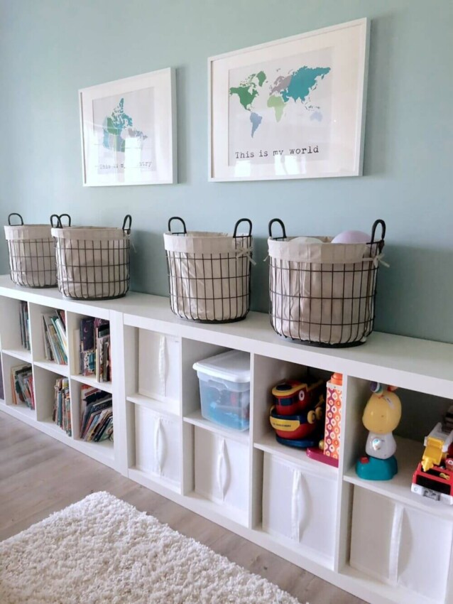 Toy Storage Ideas Living Room Simple and Clean