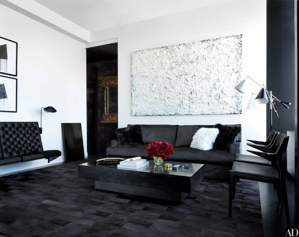 White and Black Living Room Ideas Black and White