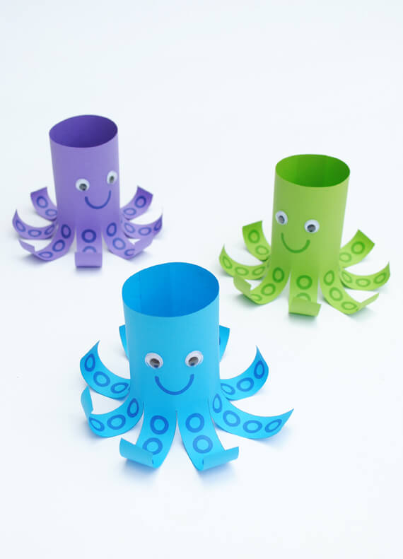 animal toilet paper roll crafts Toilet Roll Octopus