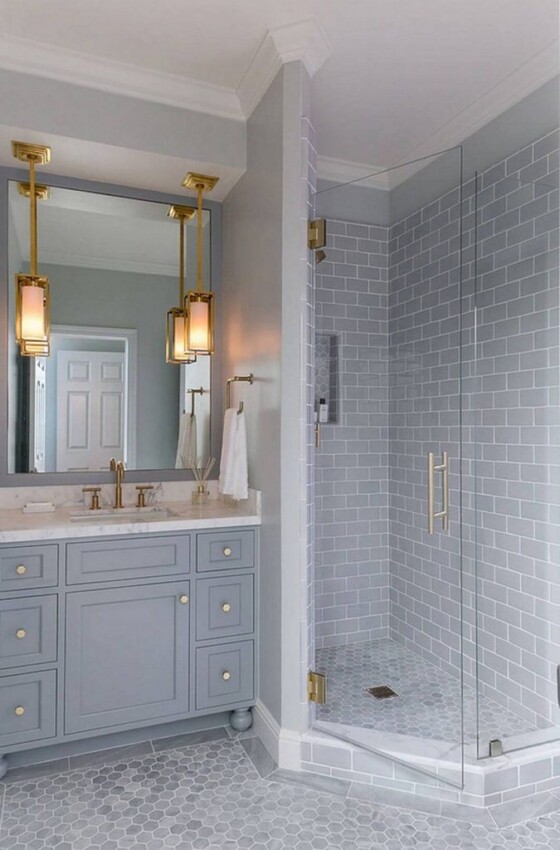 bathroom shower tile ideas for small bathrooms Vintage Bathroom Shower with Subway Tile