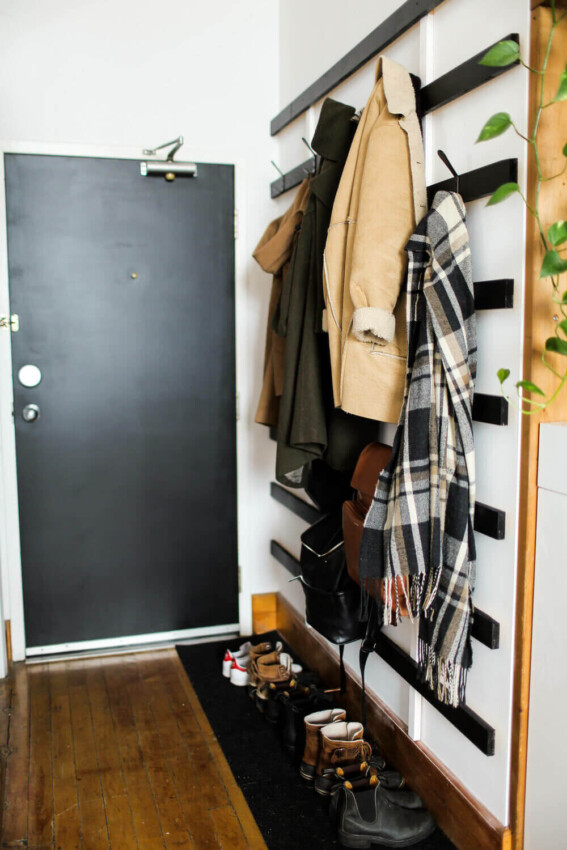 entryway coat rack ideas for small spaces Minimalist Coat Rack