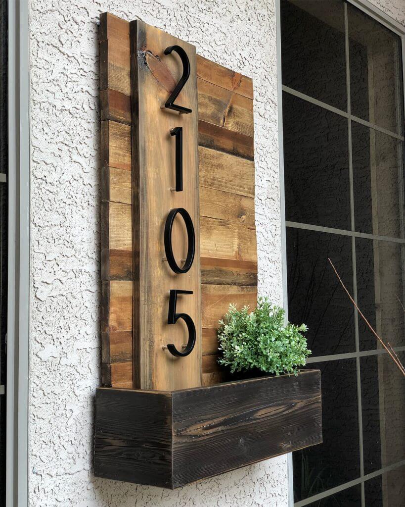 house number ideas diy Planter House Number