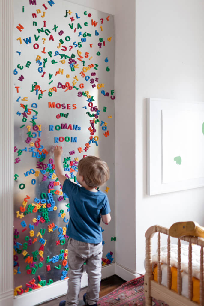 kid playroom wall decor Magnetic Wall for Playroom