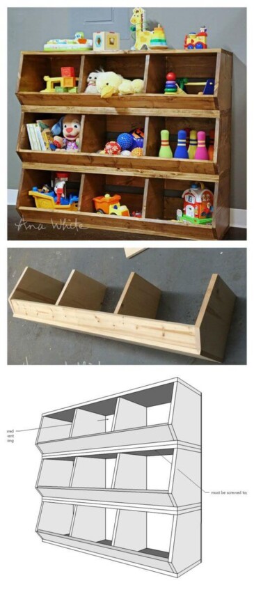 large toy storage ideas Wood Bulk Bins