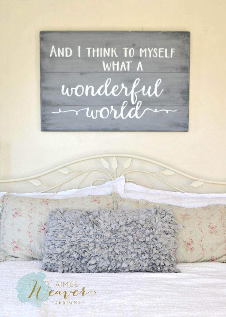 long wooden sign ideas Over the Headboard