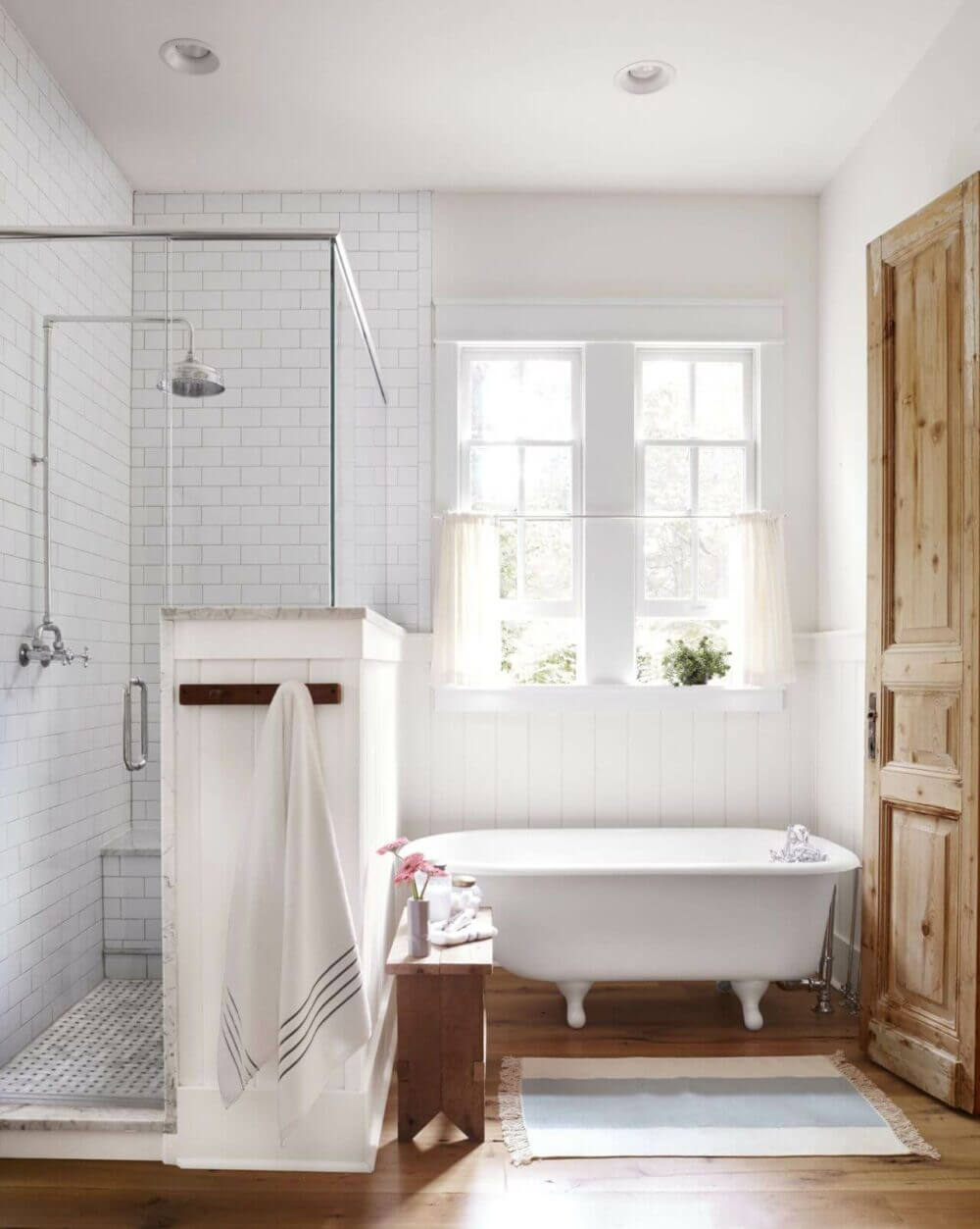 small bathroom tub tile ideas Farmhouse Bathroom