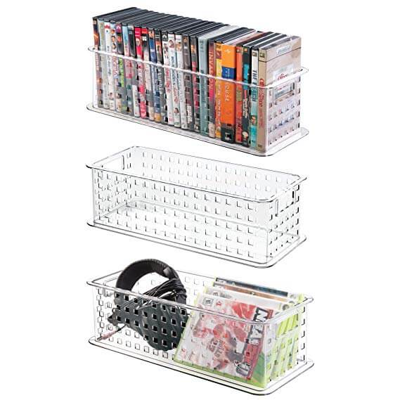 space saving dvd storage ideas Use a drawer or a basket