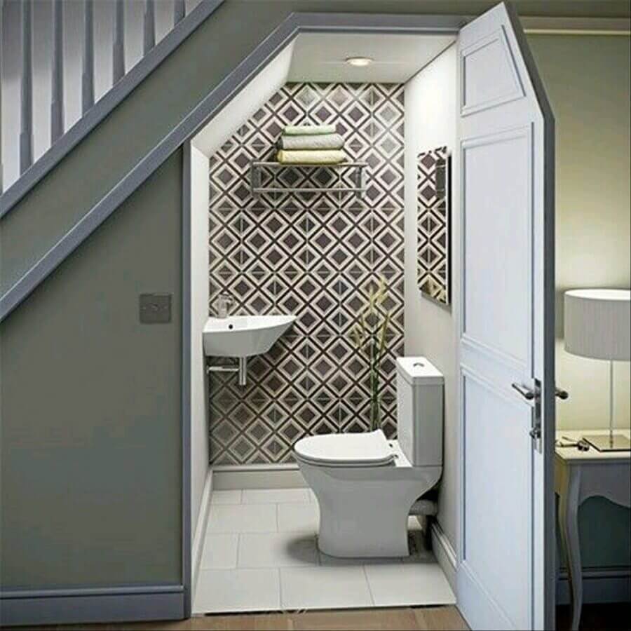 space under stairs design ideas Under Stair Bathroom