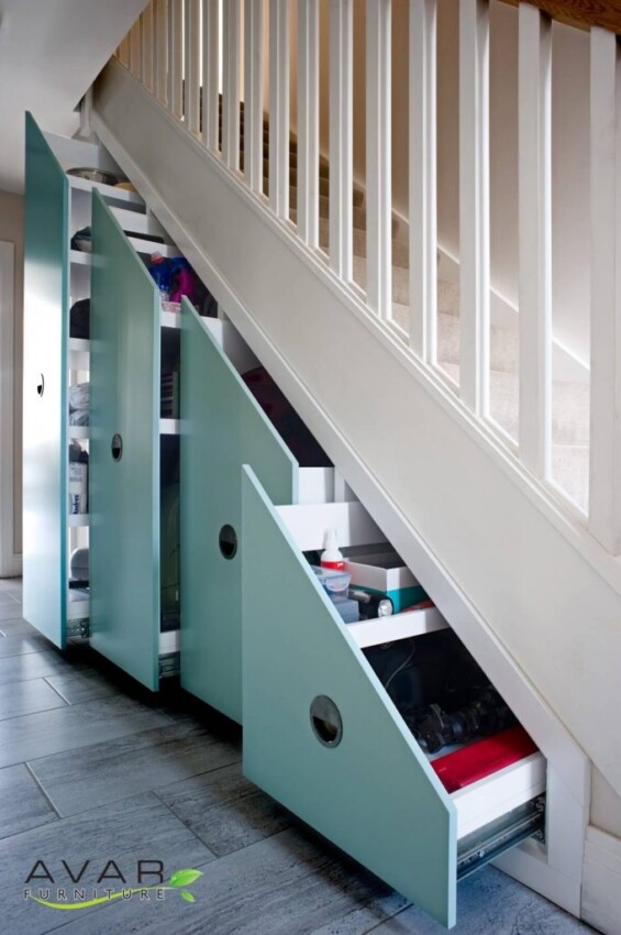 storage under stair ideas Modern Style ‘Hidden’ Storage