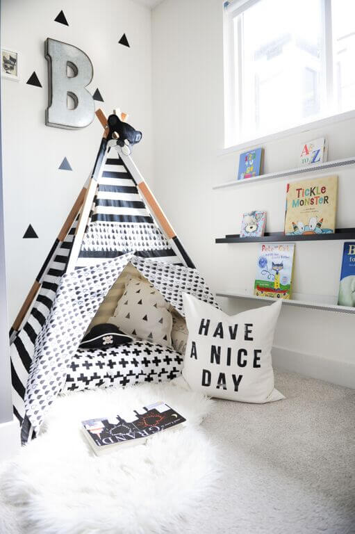 toddler room ideas for boy Black and White