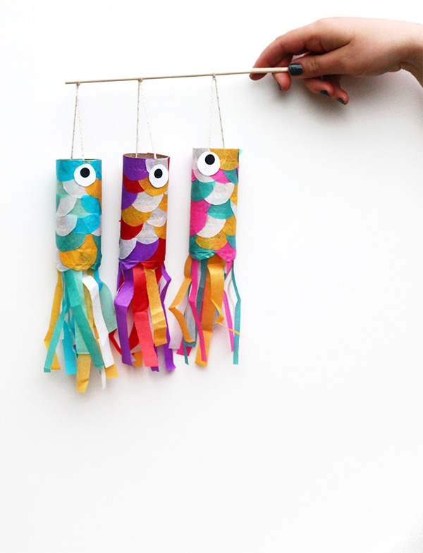 toilet paper roll art projects Go Fishing