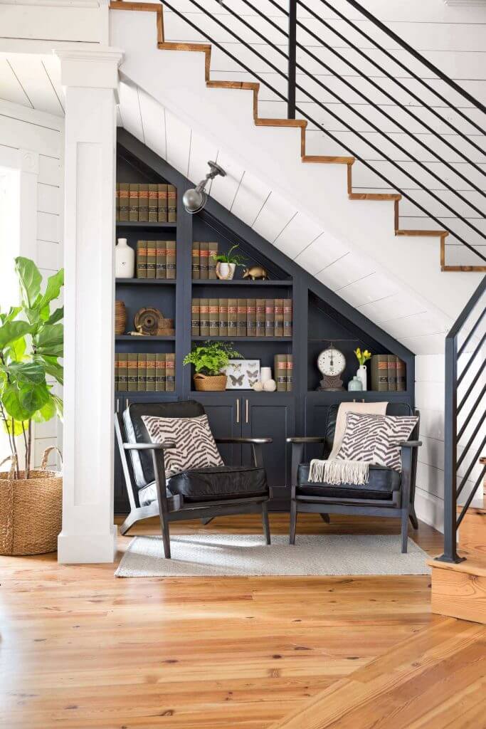 under the staircase design ideas Stylish Reading Nook