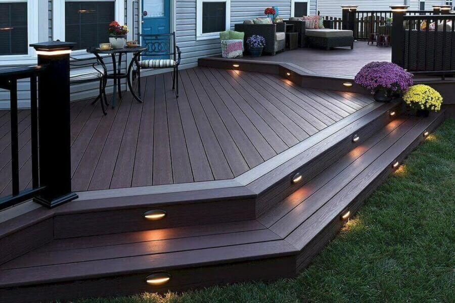 Covered Deck Lighting Ideas Lighting on Low Stairs