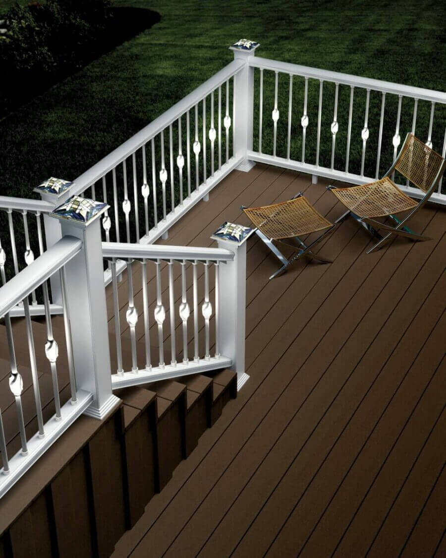 Deck Lighting Ideas DIY Deck Railing with Lighting in the Middle