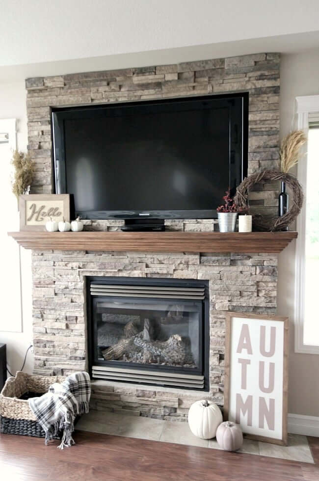 Fireplace Mantel Decor Ideas with TV Simple Wood Fireplace Mantels