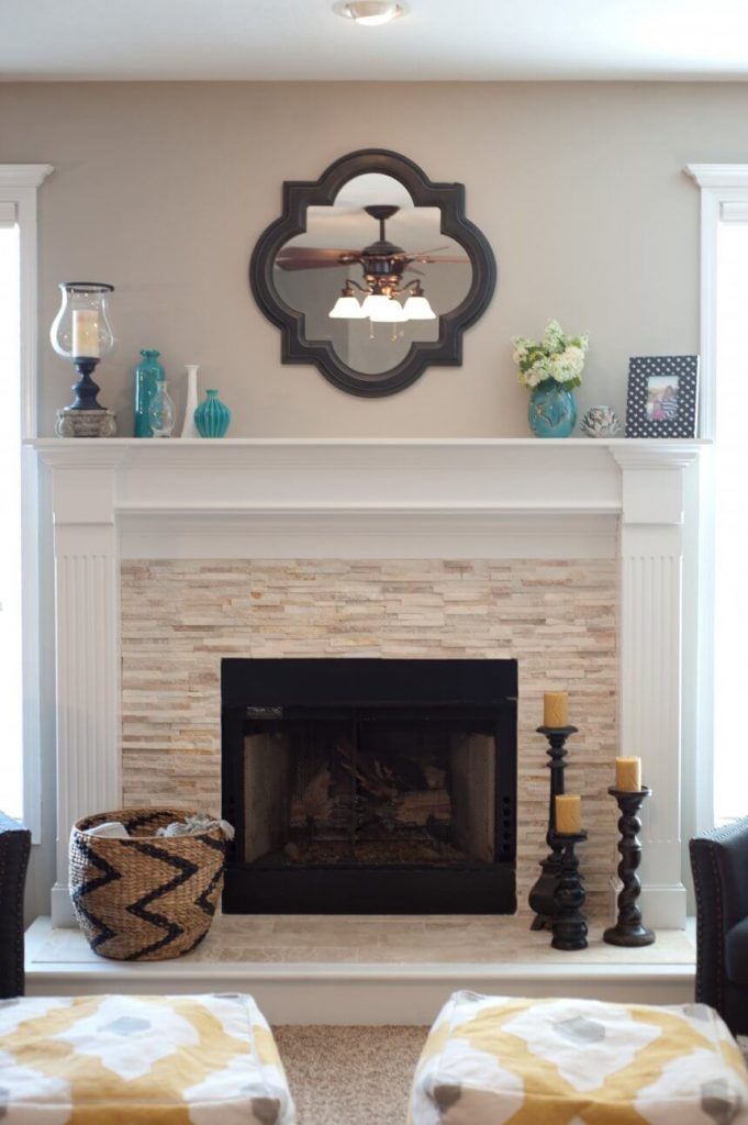 Fireplace Tile Ideas Pictures Stacked Stone Fireplace Tile