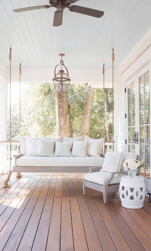 Front Porch Ideas for Houses Porch with a Swing Sofa