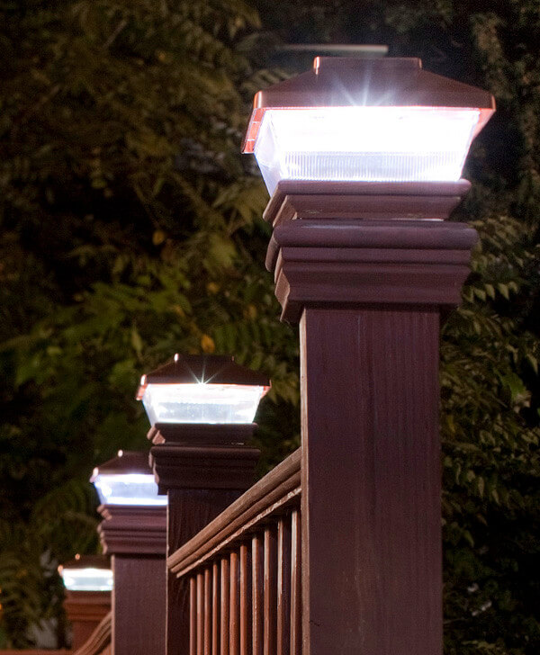 Outdoor LED Deck Lighting Ideas Railing Posts Deck Lighting