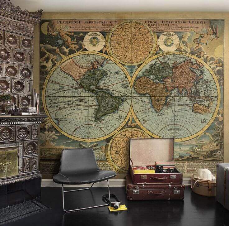 Steampunk Bedroom Wallpaper Get a Terrestrial Globe