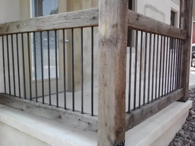 Wire Porch Railing Ideas Simple, ‘Rustic’ Wood Railings