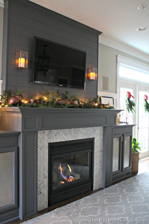 fireplace mantel ideas decor Grey Fireplace Mantel