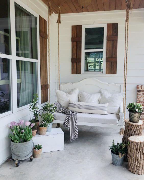 front porch landscape ideas Comfy Small Porch