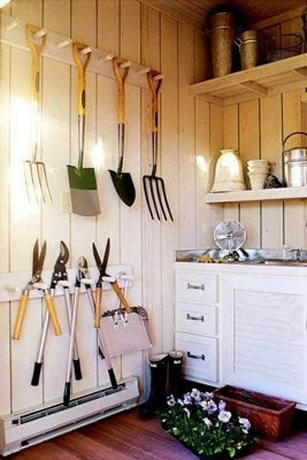 garden tool hanging storage Shed Hangers