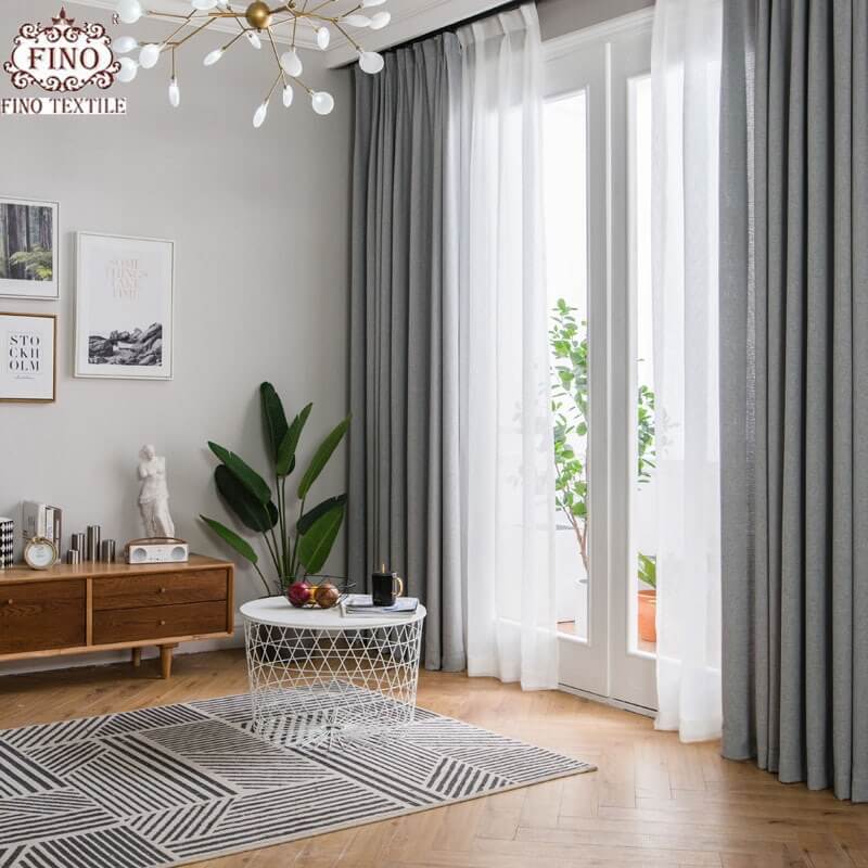 gray living room curtain ideas Gray Solid Curtain