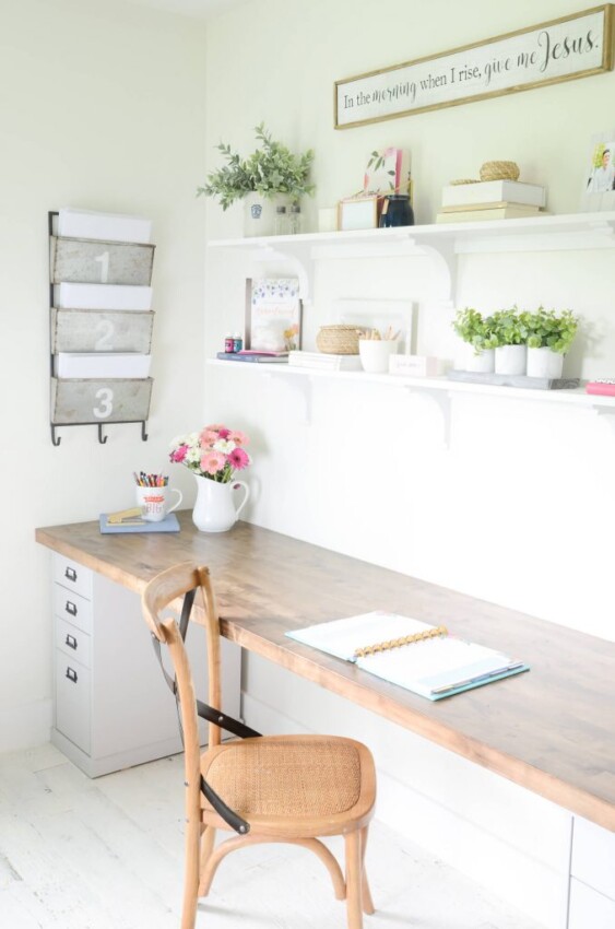 home office ideas on a budget Butcher Block Desk